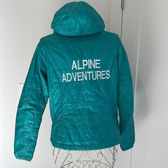 Patagonia primaloft vegan puffer jacket us women's size small teal blue green - Picture 2 of 10